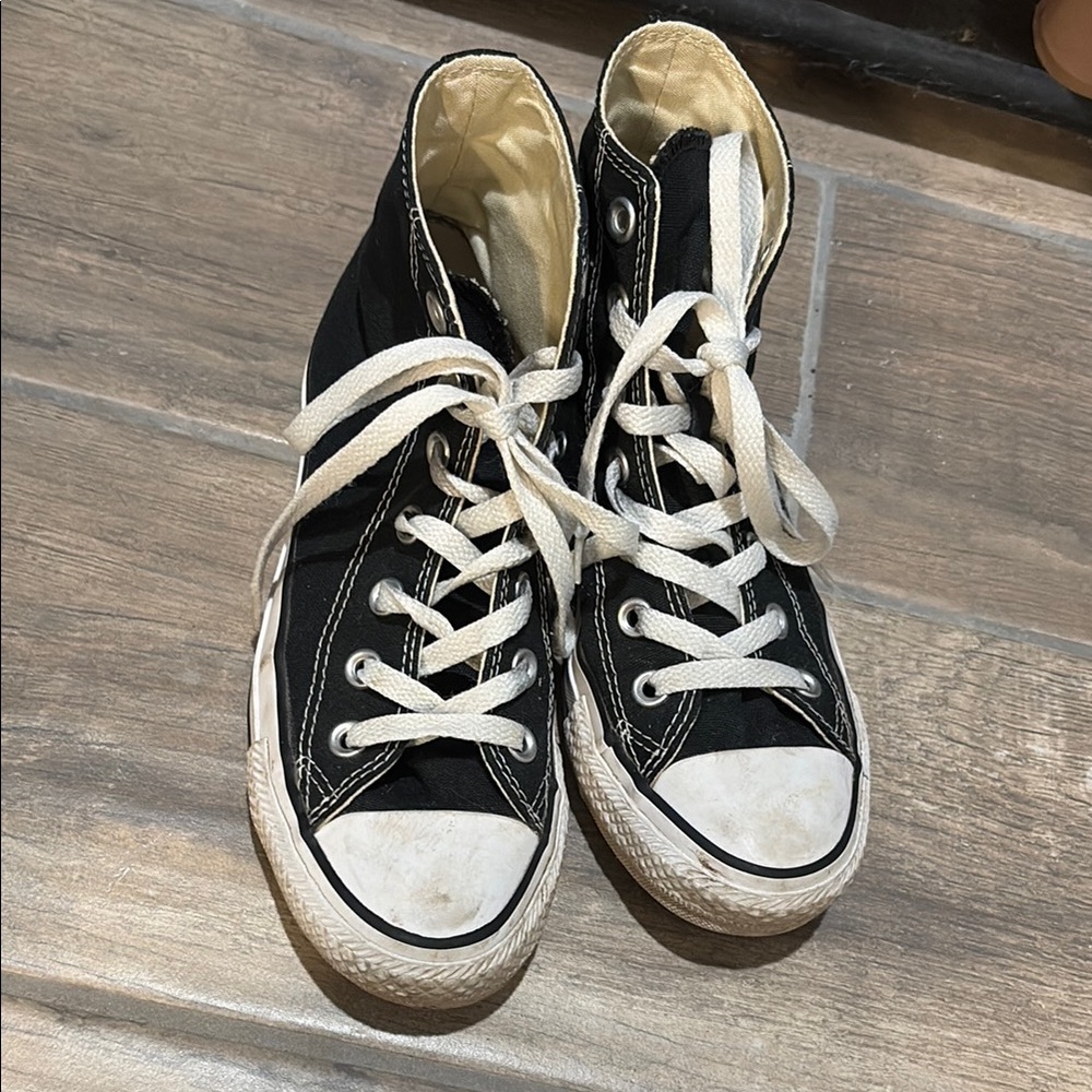 Converse Classic Black High-Tops with White Accents
